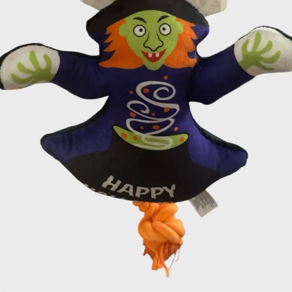 Witch Halloween Chase Chew Squeak Dog Toy